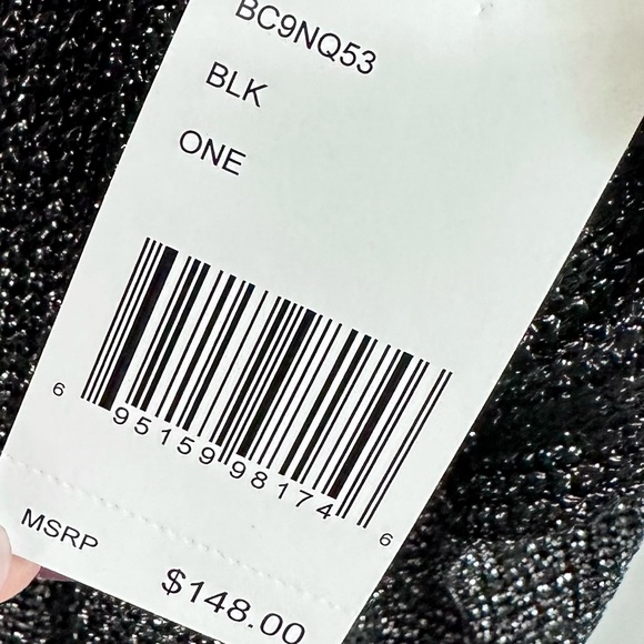 BCBG Max Azria Metallic Black Mesh Cover Up - Picture 5 of 6